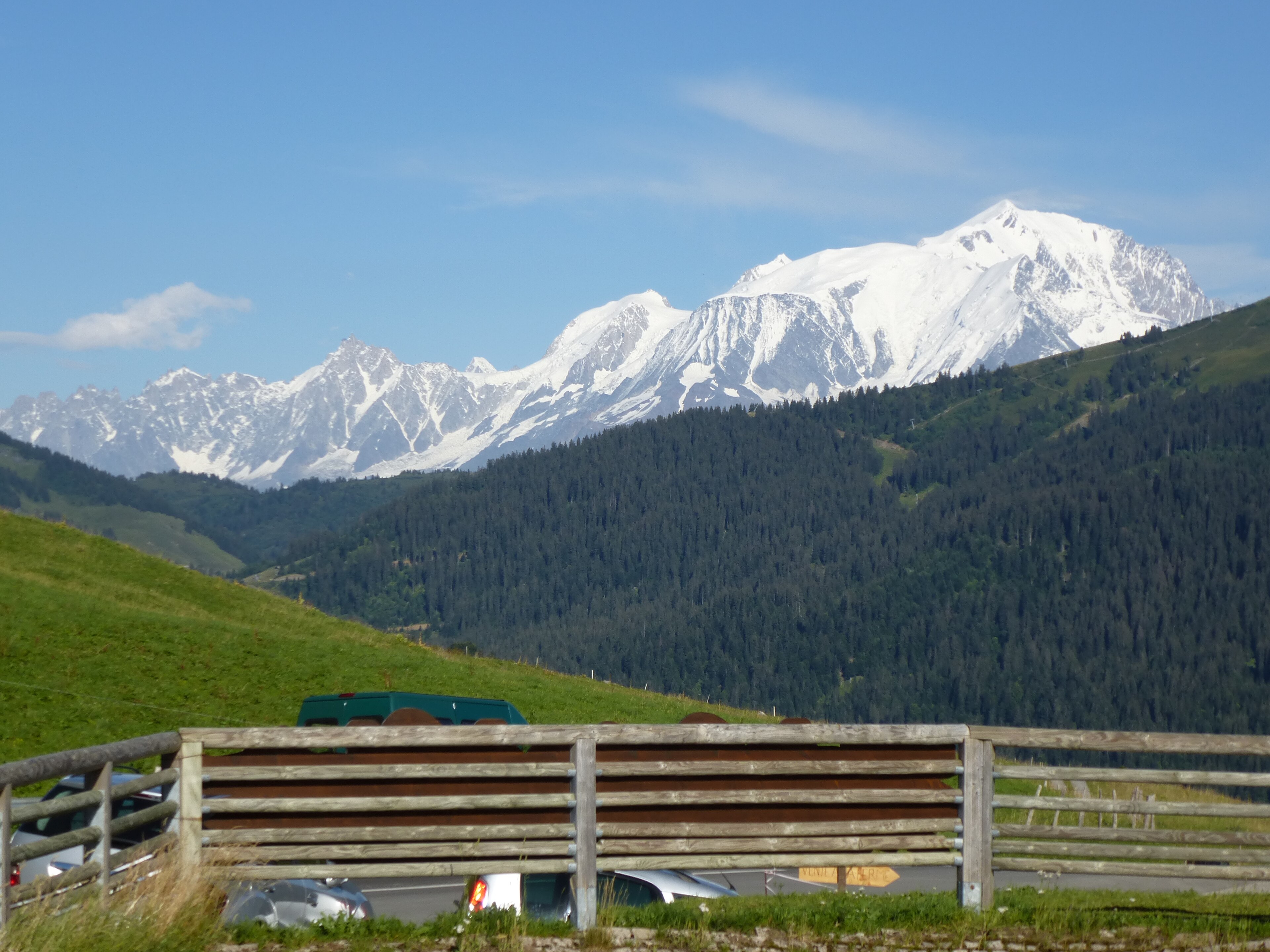 Mont Blanc seen from Col des Aravis